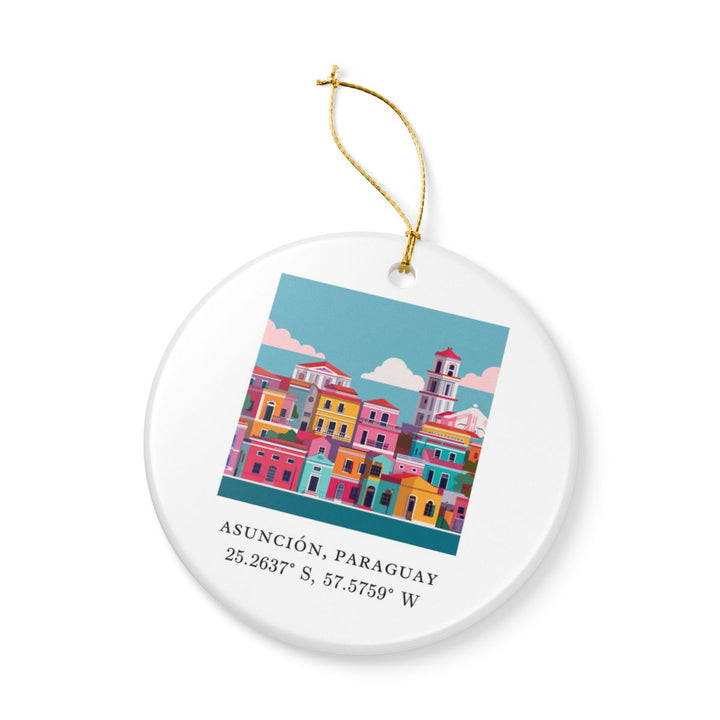 Asuncion Paraguay Ornament: Unique Asuncion Paraguay Souvenir, Asuncion Paraguay Xmas Decor, and Authentic Asuncion Paraguay Gift
