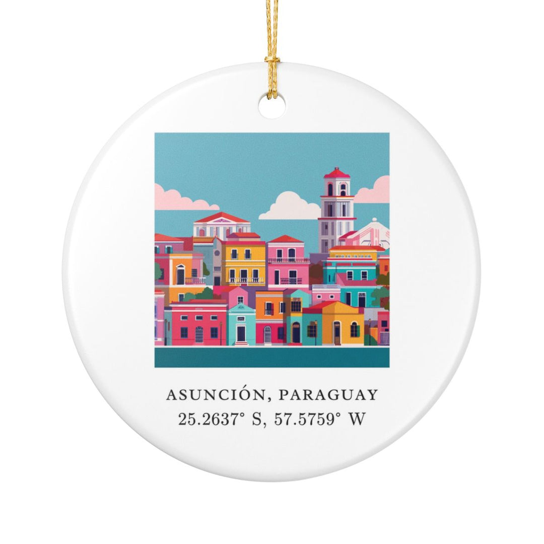 Asuncion Paraguay Ornament: Unique Asuncion Paraguay Souvenir, Asuncion Paraguay Xmas Decor, and Authentic Asuncion Paraguay Gift