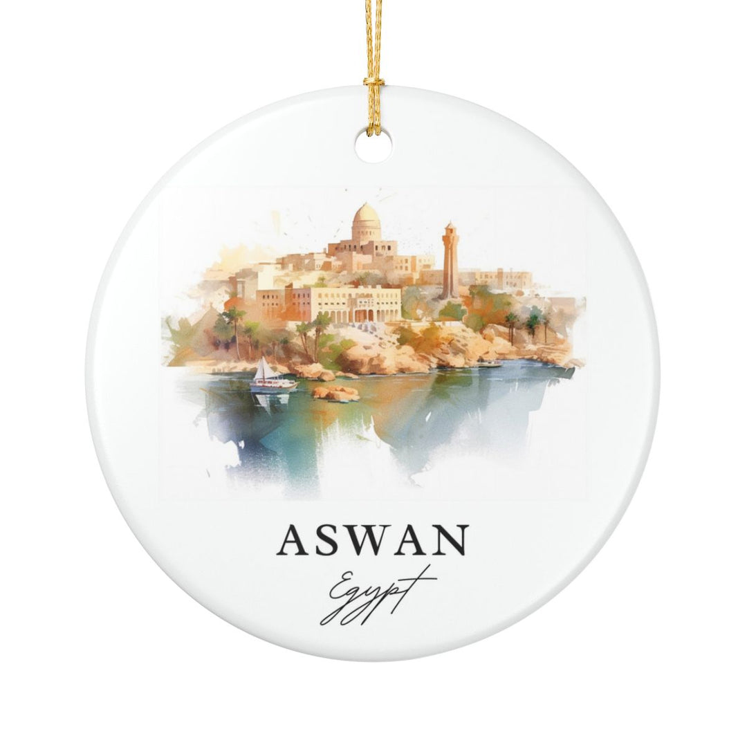 Aswan Egypt Ornament: Unique Aswan Souvenir, Aswan Egypt Xmas Decor, and Authentic Aswan Gift