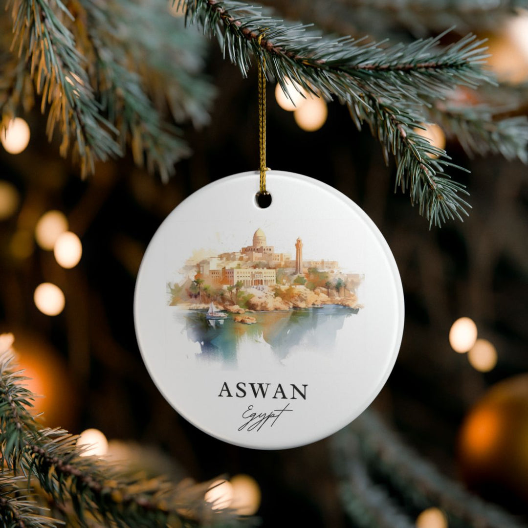 Aswan Egypt Ornament: Unique Aswan Souvenir, Aswan Egypt Xmas Decor, and Authentic Aswan Gift