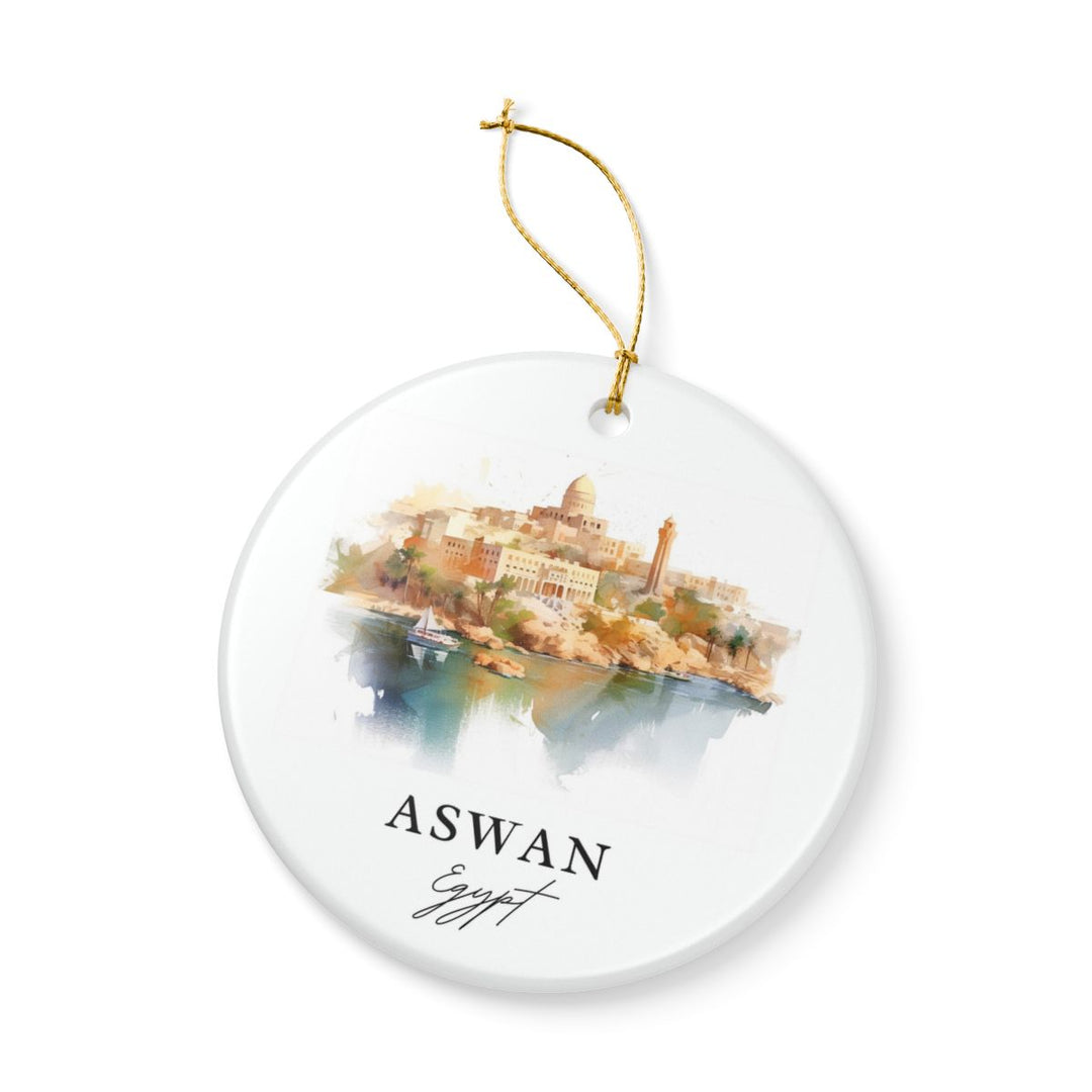 Aswan Egypt Ornament: Unique Aswan Souvenir, Aswan Egypt Xmas Decor, and Authentic Aswan Gift