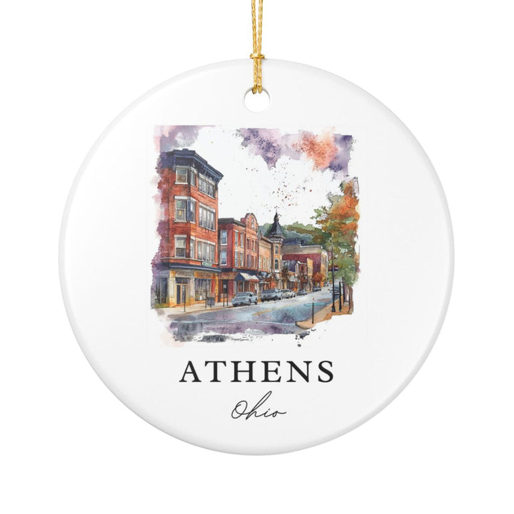 Athens Ohio Ornament: Unique Athens Ohio Souvenir, Athens Ohio Xmas Decor, and Authentic Athens Ohio Gift