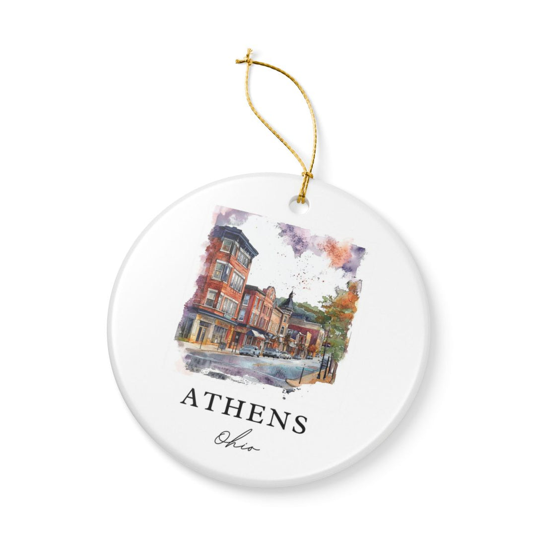 Athens Ohio Ornament: Unique Athens Ohio Souvenir, Athens Ohio Xmas Decor, and Authentic Athens Ohio Gift