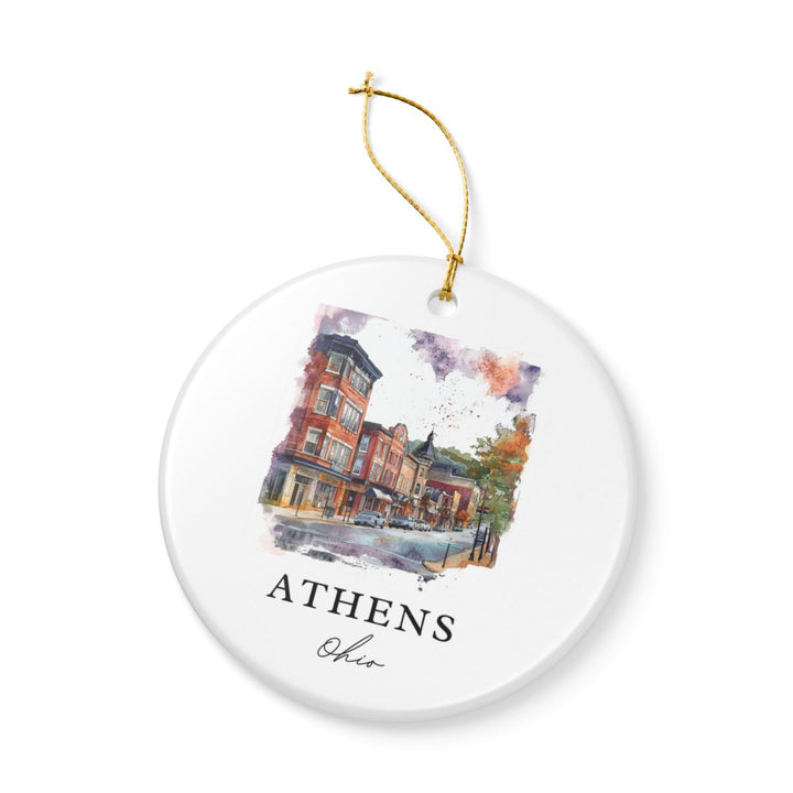 Athens Ohio Ornament: Unique Athens Ohio Souvenir, Athens Ohio Xmas Decor, and Authentic Athens Ohio Gift