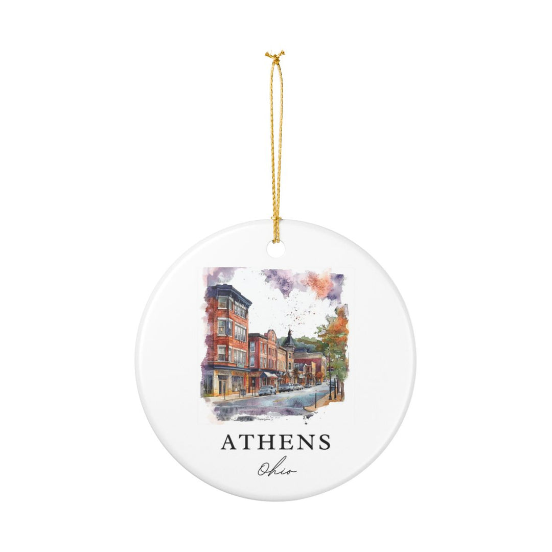 Athens Ohio Ornament: Unique Athens Ohio Souvenir, Athens Ohio Xmas Decor, and Authentic Athens Ohio Gift