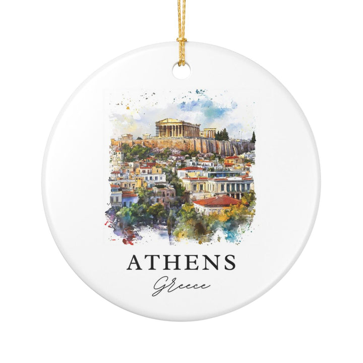 Athens Greece Ornament: Unique Athens Souvenir, Athens Greece Xmas Decor, and Authentic Athens Gift