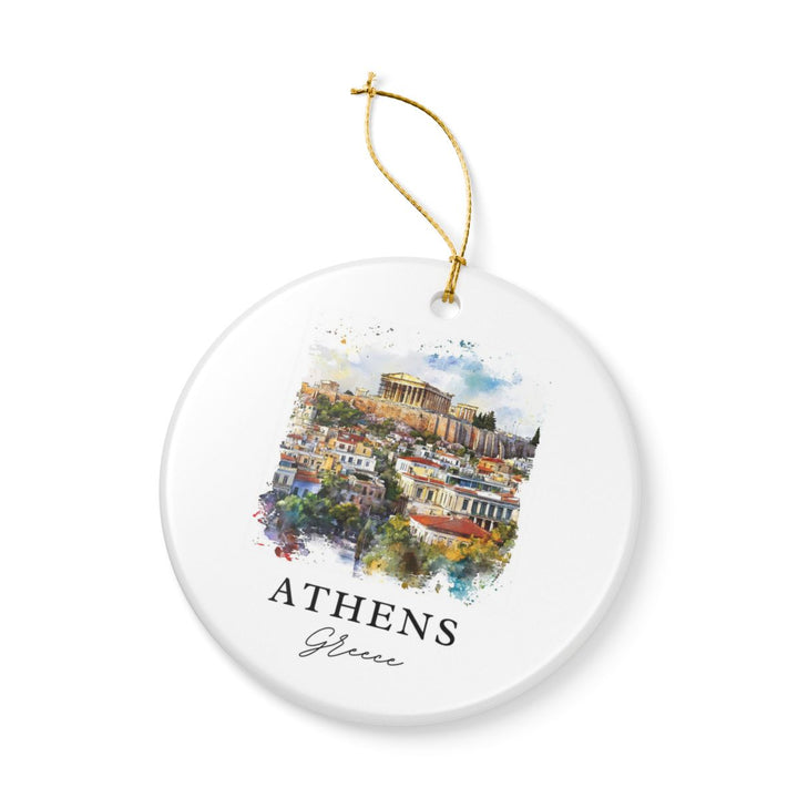 Athens Greece Ornament: Unique Athens Souvenir, Athens Greece Xmas Decor, and Authentic Athens Gift