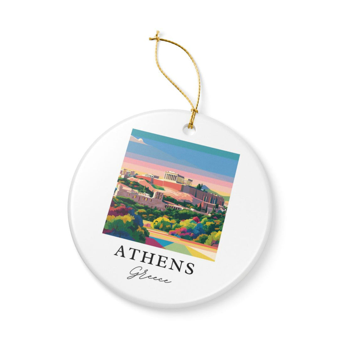 Athens Greece Ornament: Unique Athens Souvenir, Athens Greece Xmas Decor, and Authentic Athens Gift