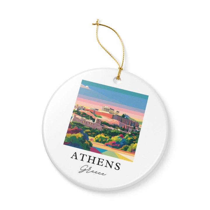Athens Greece Ornament: Unique Athens Souvenir, Athens Greece Xmas Decor, and Authentic Athens Gift