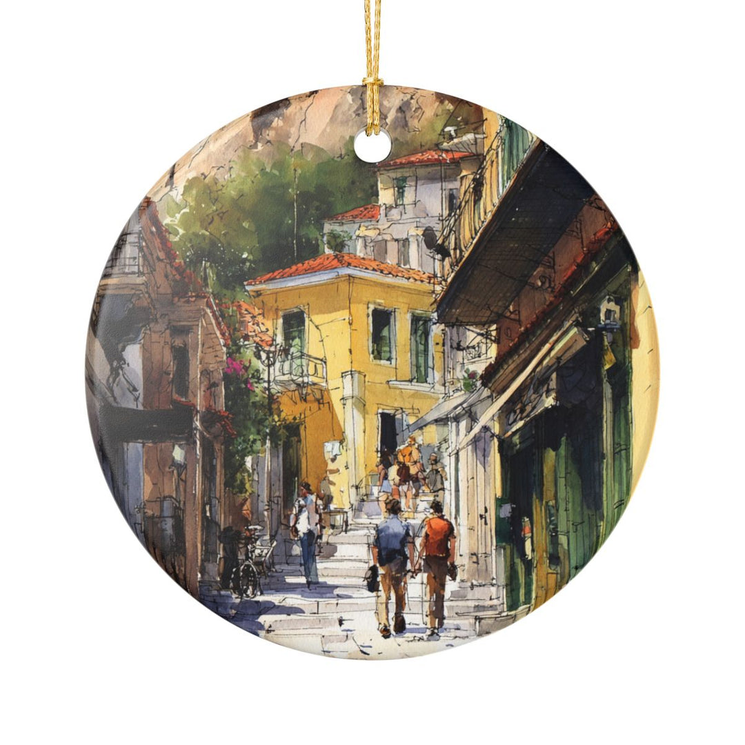 Athens Greece Ornament: Unique Athens Souvenir, Athens Greece Xmas Decor, and Authentic Athens Gift
