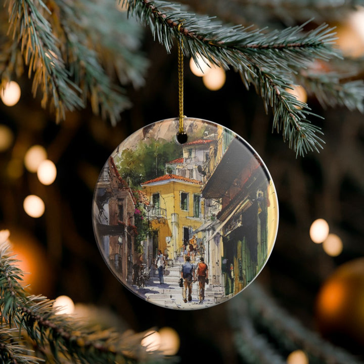 Athens Greece Ornament: Unique Athens Souvenir, Athens Greece Xmas Decor, and Authentic Athens Gift