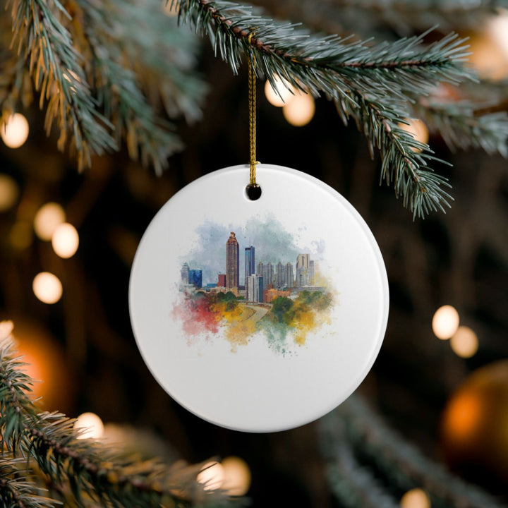Atlanta Georgia Ornament: Unique Atlanta Souvenir, Atlanta Georgia Xmas Decor, and Authentic Atlanta Gift