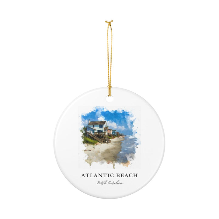 Atlantic Beach North Carolina Ornament: Unique Atlantic Beach Souvenir, Atlantic Beach North Carolina Xmas Decor, and Authentic Atlantic Beach Gift