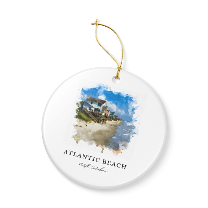 Atlantic Beach North Carolina Ornament: Unique Atlantic Beach Souvenir, Atlantic Beach North Carolina Xmas Decor, and Authentic Atlantic Beach Gift