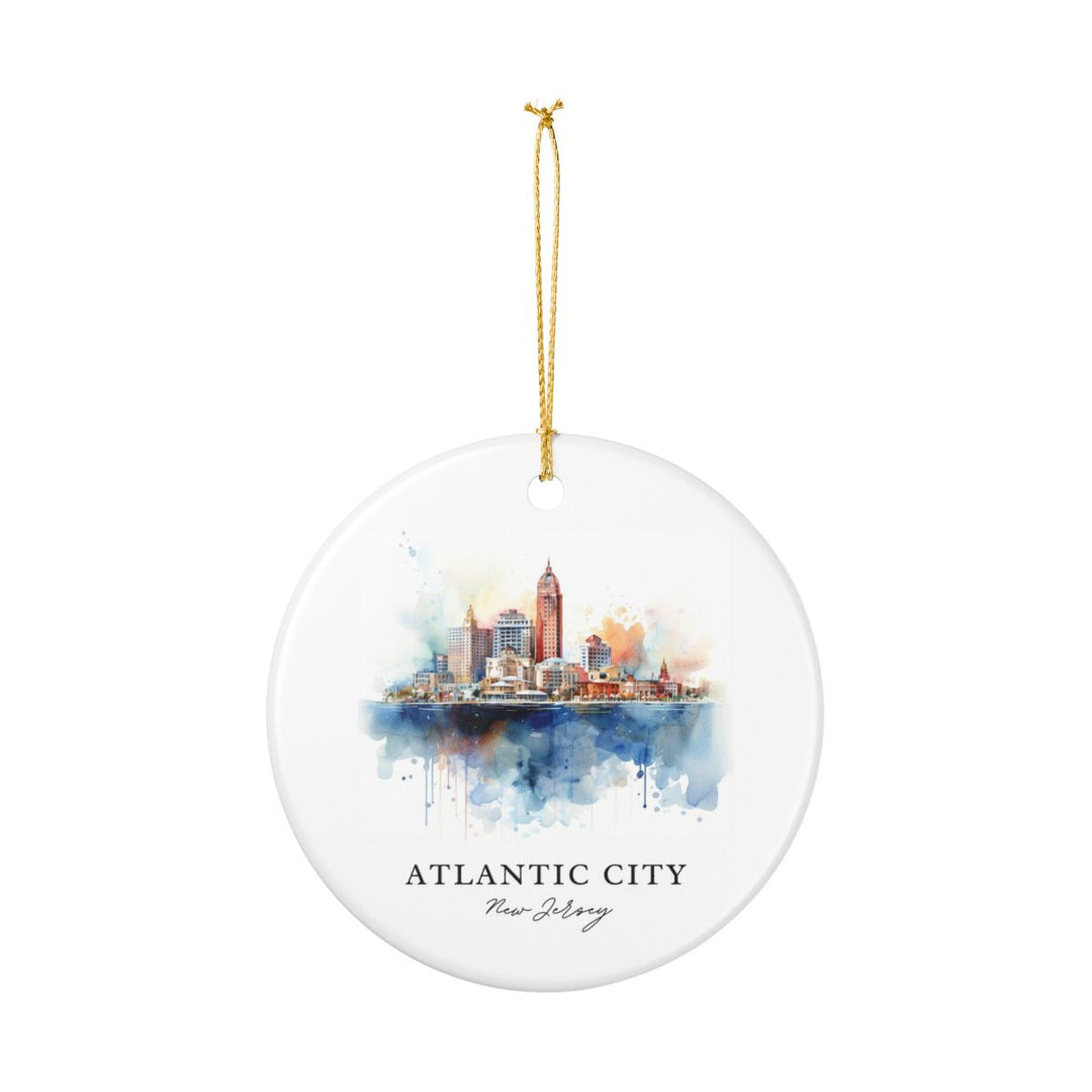 Atlantic City New Jersey Ornament: Unique Atlantic City Souvenir, Atlantic City New Jersey Xmas Decor, and Authentic Atlantic City Gift