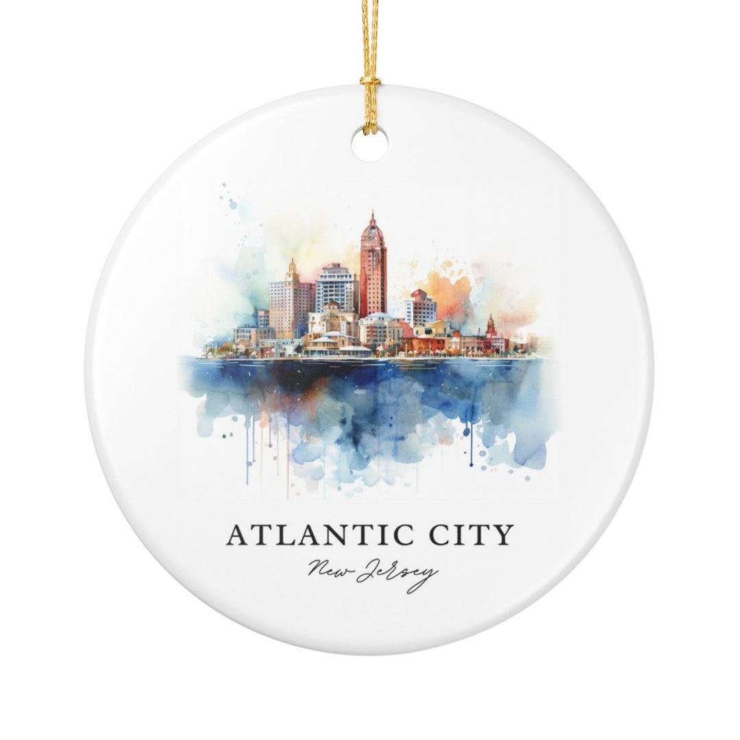 Atlantic City New Jersey Ornament: Unique Atlantic City Souvenir, Atlantic City New Jersey Xmas Decor, and Authentic Atlantic City Gift