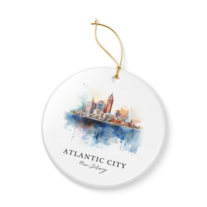 Atlantic City New Jersey Ornament: Unique Atlantic City Souvenir, Atlantic City New Jersey Xmas Decor, and Authentic Atlantic City Gift