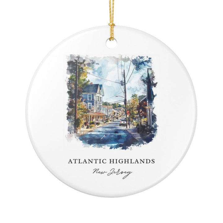Atlantic Highlands New Jersey Ornament: Unique Atlantic Highlands Souvenir, Atlantic Highlands New Jersey Xmas Decor, and Authentic Atlantic Highlands Gift