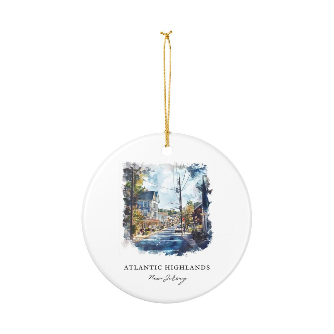 Atlantic Highlands New Jersey Ornament: Unique Atlantic Highlands Souvenir, Atlantic Highlands New Jersey Xmas Decor, and Authentic Atlantic Highlands Gift