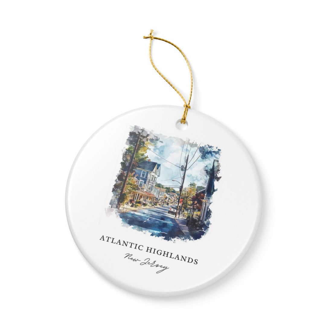 Atlantic Highlands New Jersey Ornament: Unique Atlantic Highlands Souvenir, Atlantic Highlands New Jersey Xmas Decor, and Authentic Atlantic Highlands Gift