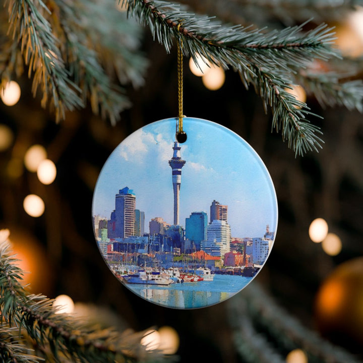 Auckland New Zealand Ornament: Unique Auckland Souvenir, Auckland New Zealand Xmas Decor, and Authentic Auckland Gift