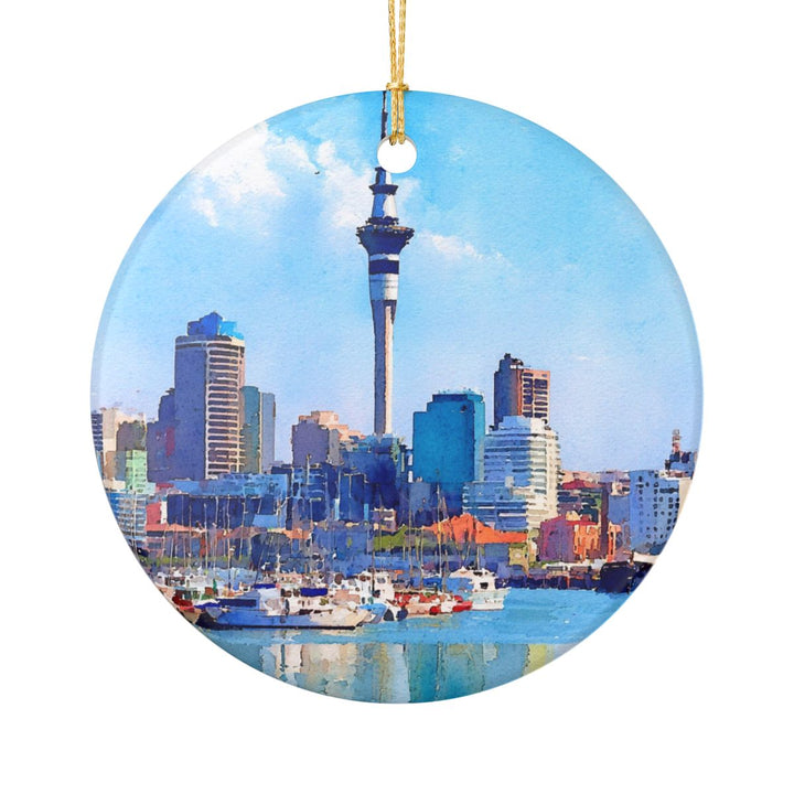 Auckland New Zealand Ornament: Unique Auckland Souvenir, Auckland New Zealand Xmas Decor, and Authentic Auckland Gift