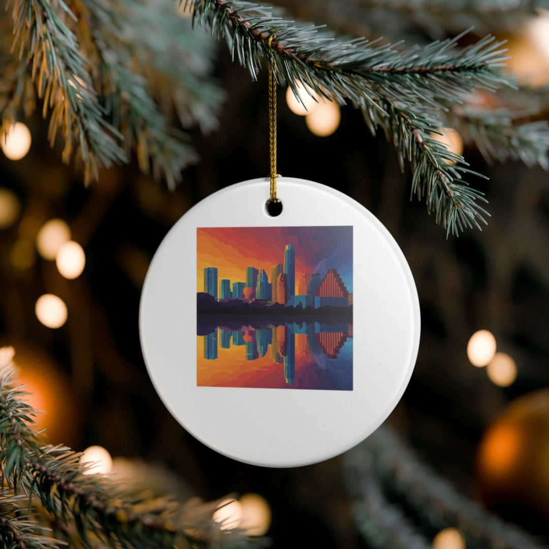 Austin Texas Ornament: Unique Austin Souvenir, Austin Texas Xmas Decor, and Authentic Austin Gift