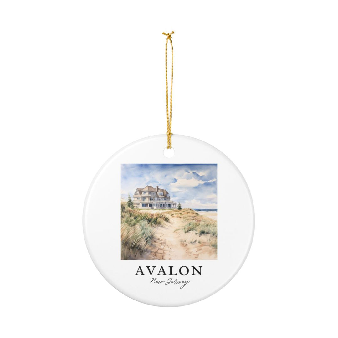 Avalon New Jersey Ornament: Unique Avalon Souvenir, Avalon New Jersey Xmas Decor, and Authentic Avalon Gift