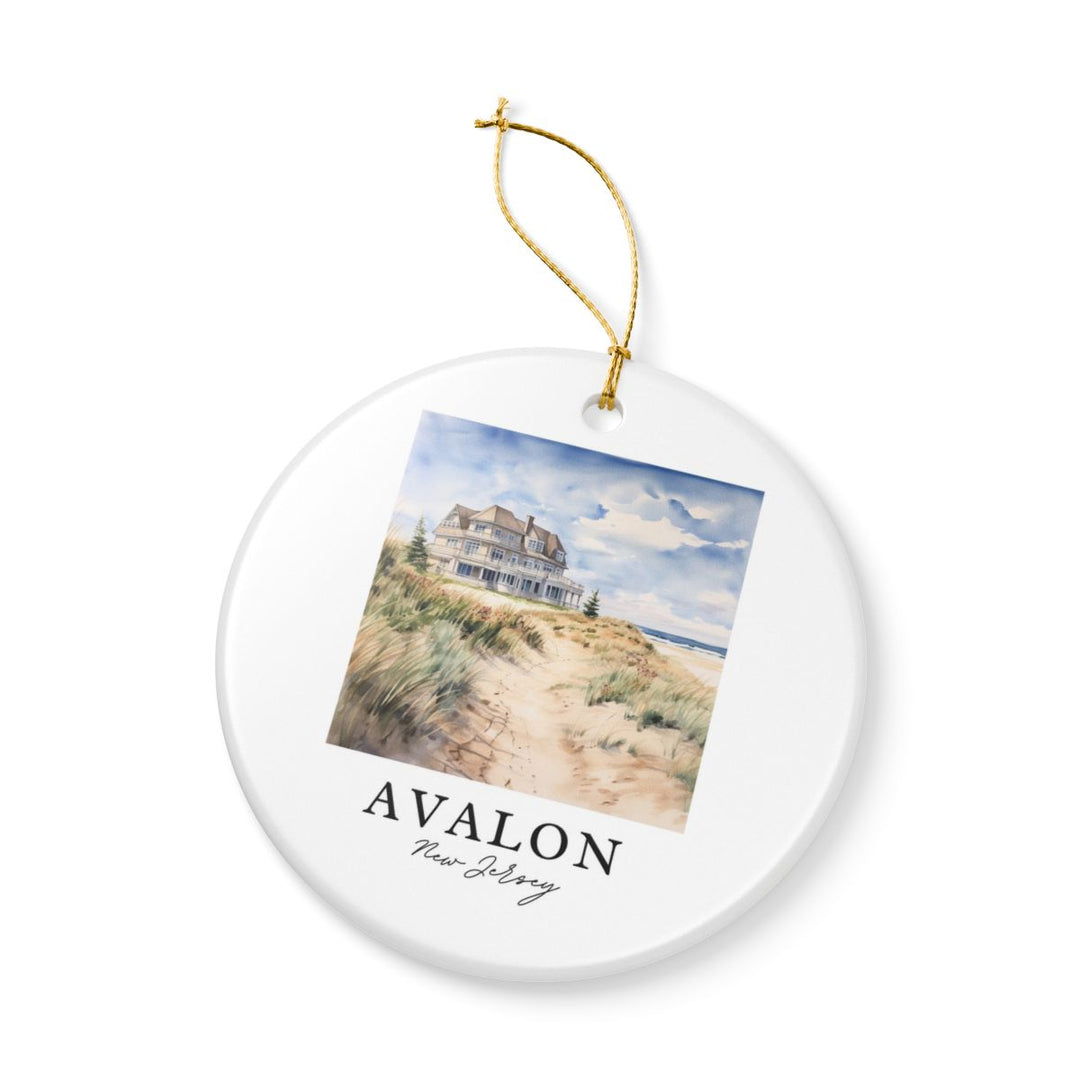 Avalon New Jersey Ornament: Unique Avalon Souvenir, Avalon New Jersey Xmas Decor, and Authentic Avalon Gift