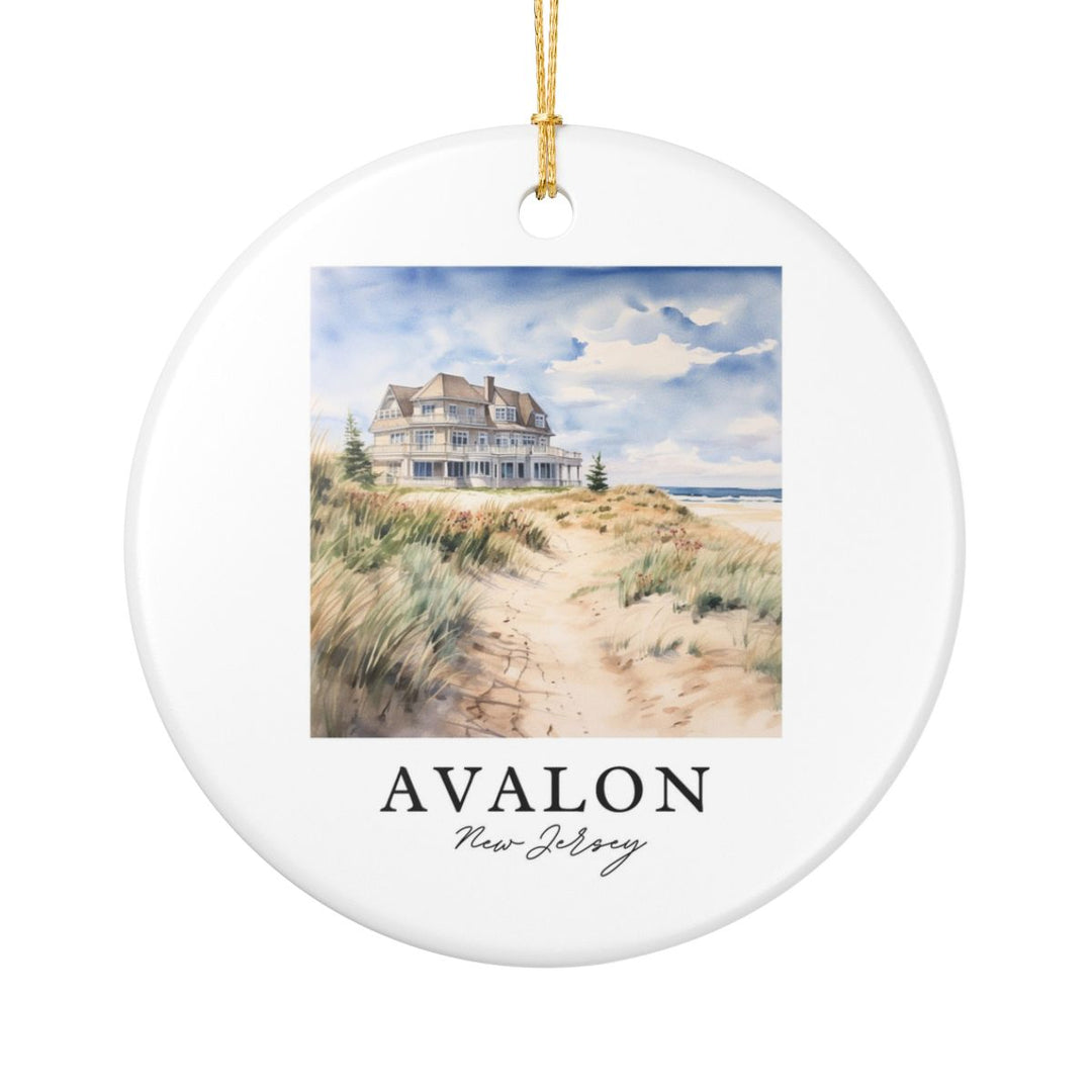 Avalon New Jersey Ornament: Unique Avalon Souvenir, Avalon New Jersey Xmas Decor, and Authentic Avalon Gift