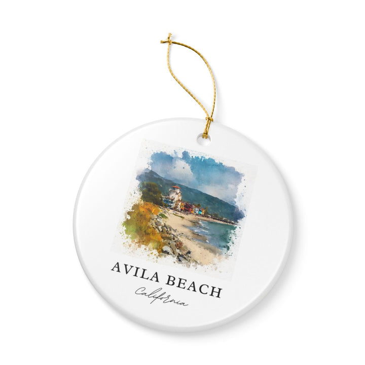 Avila Beach California Ornament: Unique Avila Beach Souvenir, Avila Beach California Xmas Decor, and Authentic Avila Beach Gift
