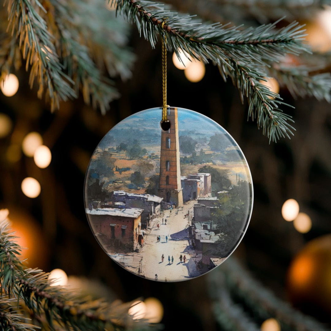 Axum Ethiopia Ornament: Unique Axum Souvenir, Axum Ethiopia Xmas Decor, and Authentic Axum Gift