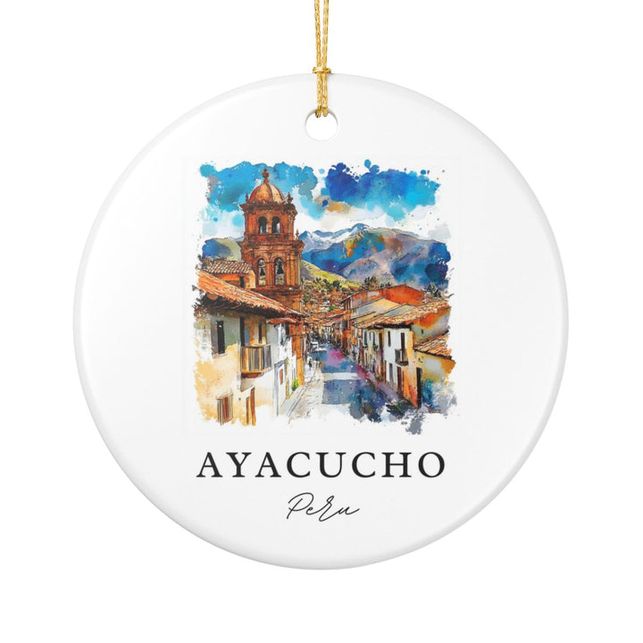 Ayacucho Peru Ornament: Unique Ayacucho Souvenir, Ayacucho Peru Xmas Decor, and Authentic Ayacucho Gift