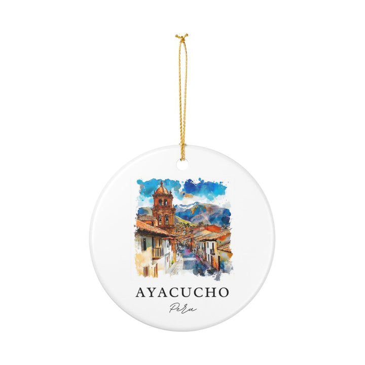Ayacucho Peru Ornament: Unique Ayacucho Souvenir, Ayacucho Peru Xmas Decor, and Authentic Ayacucho Gift