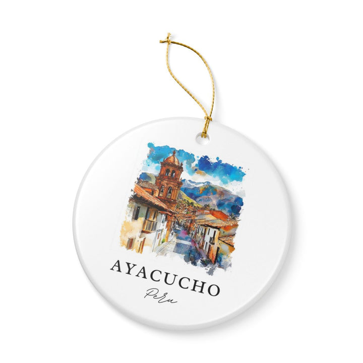 Ayacucho Peru Ornament: Unique Ayacucho Souvenir, Ayacucho Peru Xmas Decor, and Authentic Ayacucho Gift