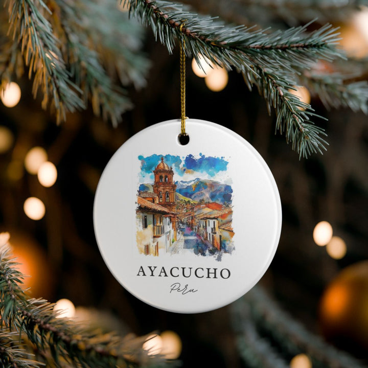Ayacucho Peru Ornament: Unique Ayacucho Souvenir, Ayacucho Peru Xmas Decor, and Authentic Ayacucho Gift