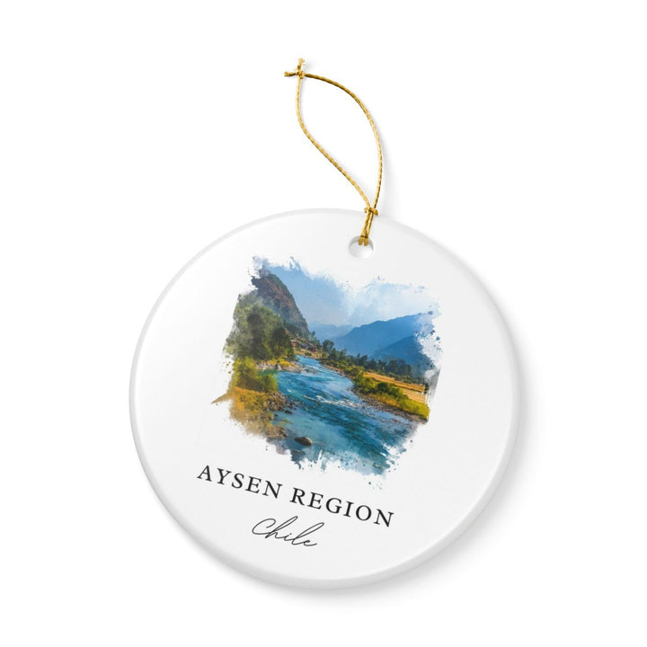 Aysen Region Chile Ornament: Unique Aysen Region Souvenir, Aysen Region Chile Xmas Decor, and Authentic Aysen Region Gift