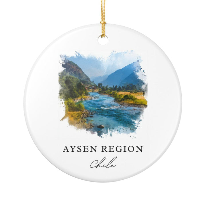 Aysen Region Chile Ornament: Unique Aysen Region Souvenir, Aysen Region Chile Xmas Decor, and Authentic Aysen Region Gift