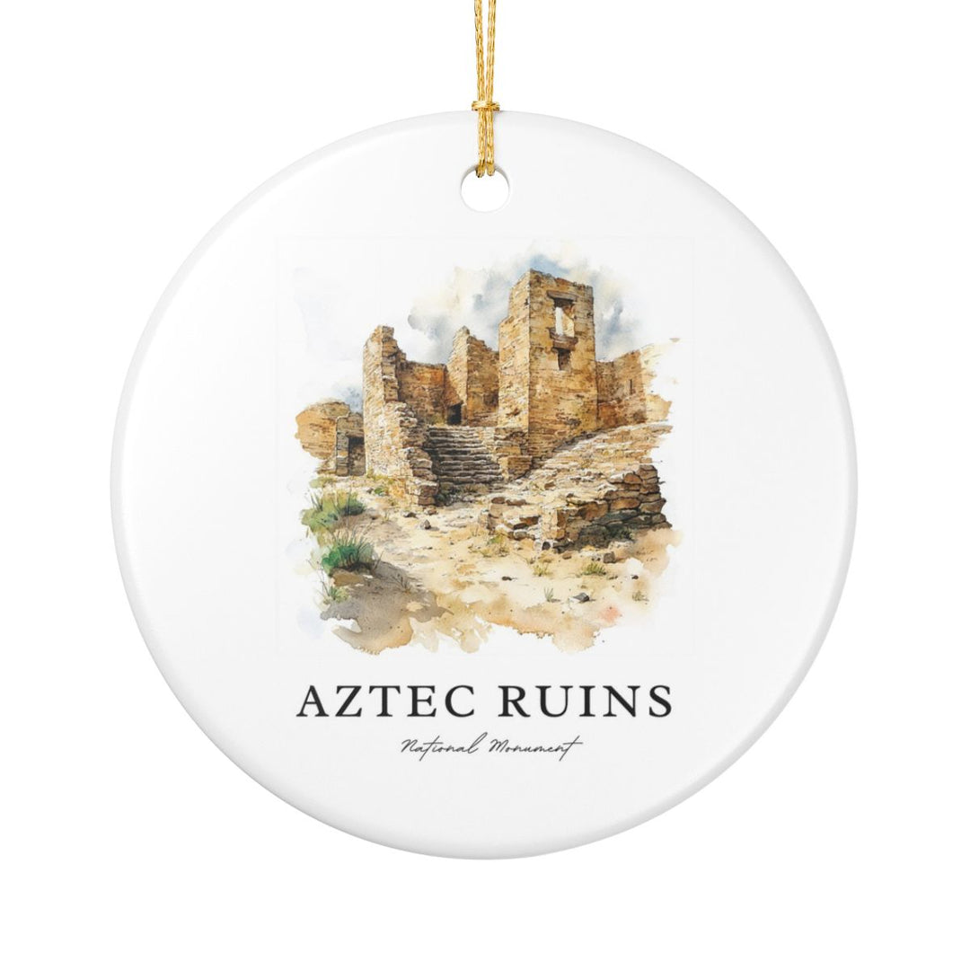 Aztec Ruins National Monument New Mexico Ornament: Unique Aztec Ruins National Monument Souvenir, Aztec Ruins National Monument New Mexico Xmas Decor, and Authentic Aztec Ruins National Monument Gift