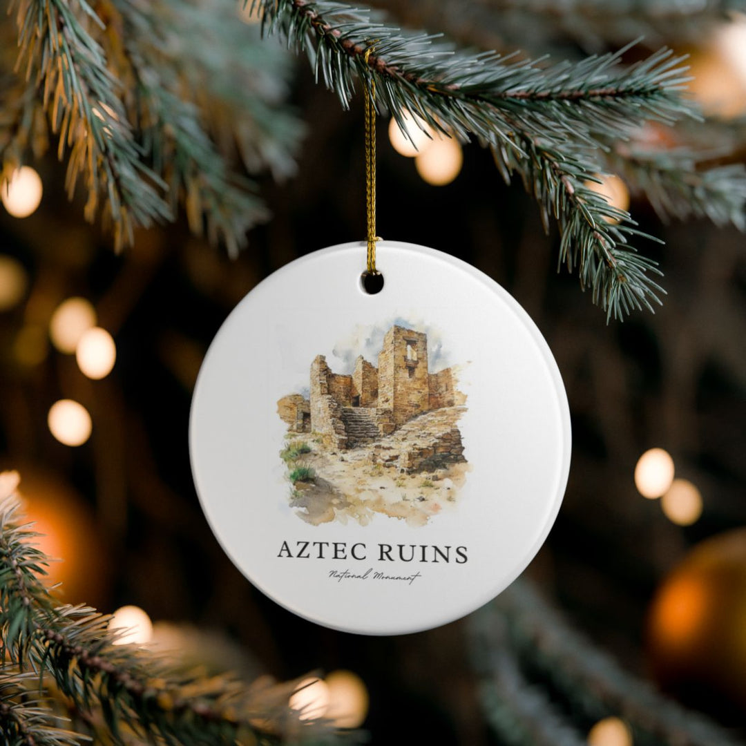 Aztec Ruins National Monument New Mexico Ornament: Unique Aztec Ruins National Monument Souvenir, Aztec Ruins National Monument New Mexico Xmas Decor, and Authentic Aztec Ruins National Monument Gift