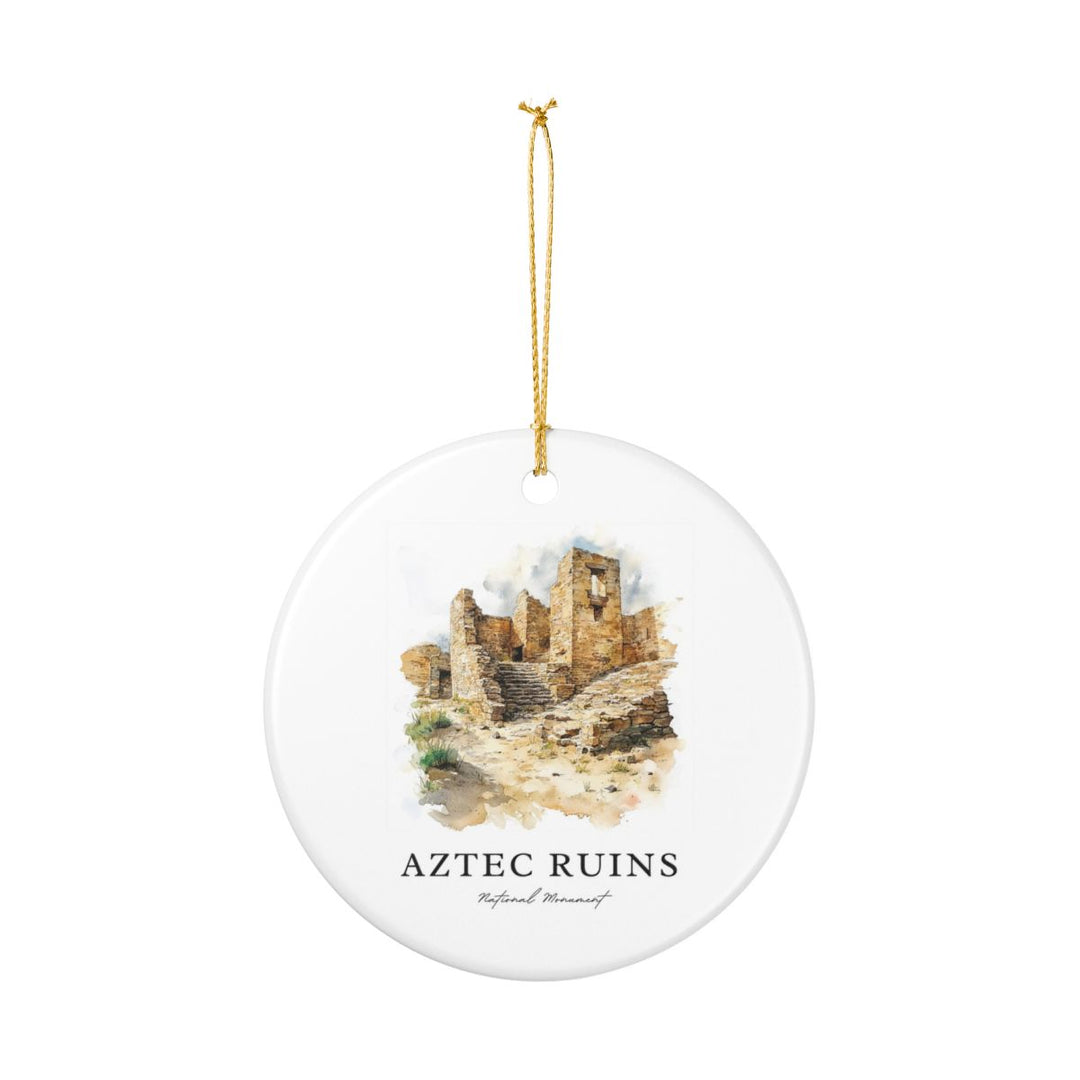 Aztec Ruins National Monument New Mexico Ornament: Unique Aztec Ruins National Monument Souvenir, Aztec Ruins National Monument New Mexico Xmas Decor, and Authentic Aztec Ruins National Monument Gift