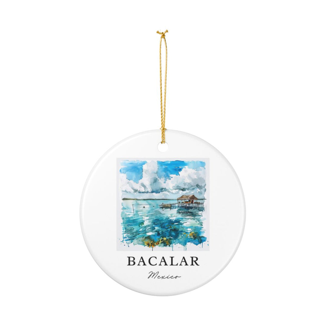 Bacalar Mexico Ornament: Unique Bacalar Souvenir, Bacalar Mexico Xmas Decor, and Authentic Bacalar Gift
