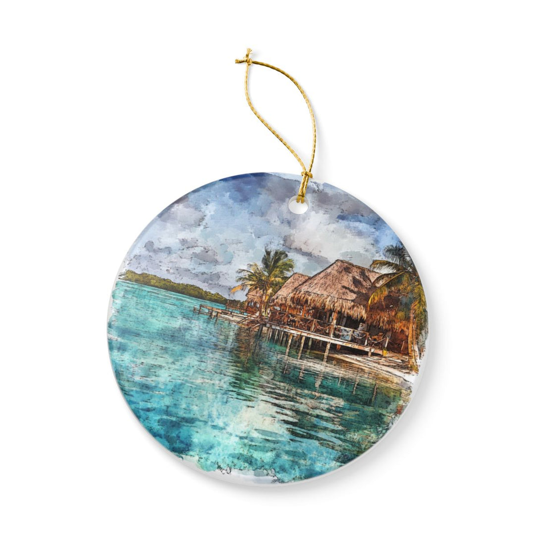 Bacalar Mexico Ornament: Unique Bacalar Souvenir, Bacalar Mexico Xmas Decor, and Authentic Bacalar Gift