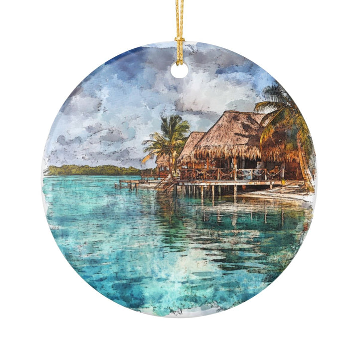 Bacalar Mexico Ornament: Unique Bacalar Souvenir, Bacalar Mexico Xmas Decor, and Authentic Bacalar Gift