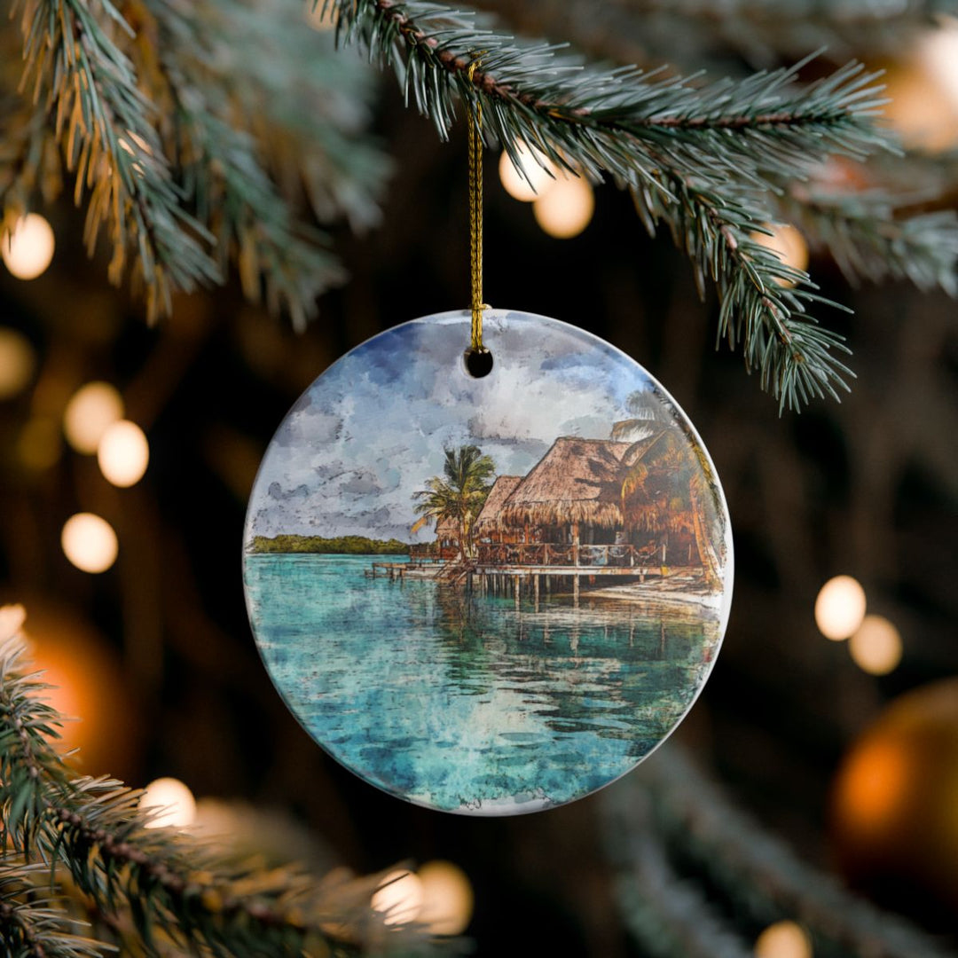 Bacalar Mexico Ornament: Unique Bacalar Souvenir, Bacalar Mexico Xmas Decor, and Authentic Bacalar Gift