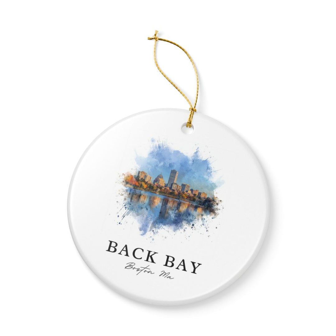 Back Bay Boston MA Ornament: Unique Back Bay Boston Souvenir, Back Bay Boston Massachusetts Xmas Decor, and Authentic Back Bay Boston Gift