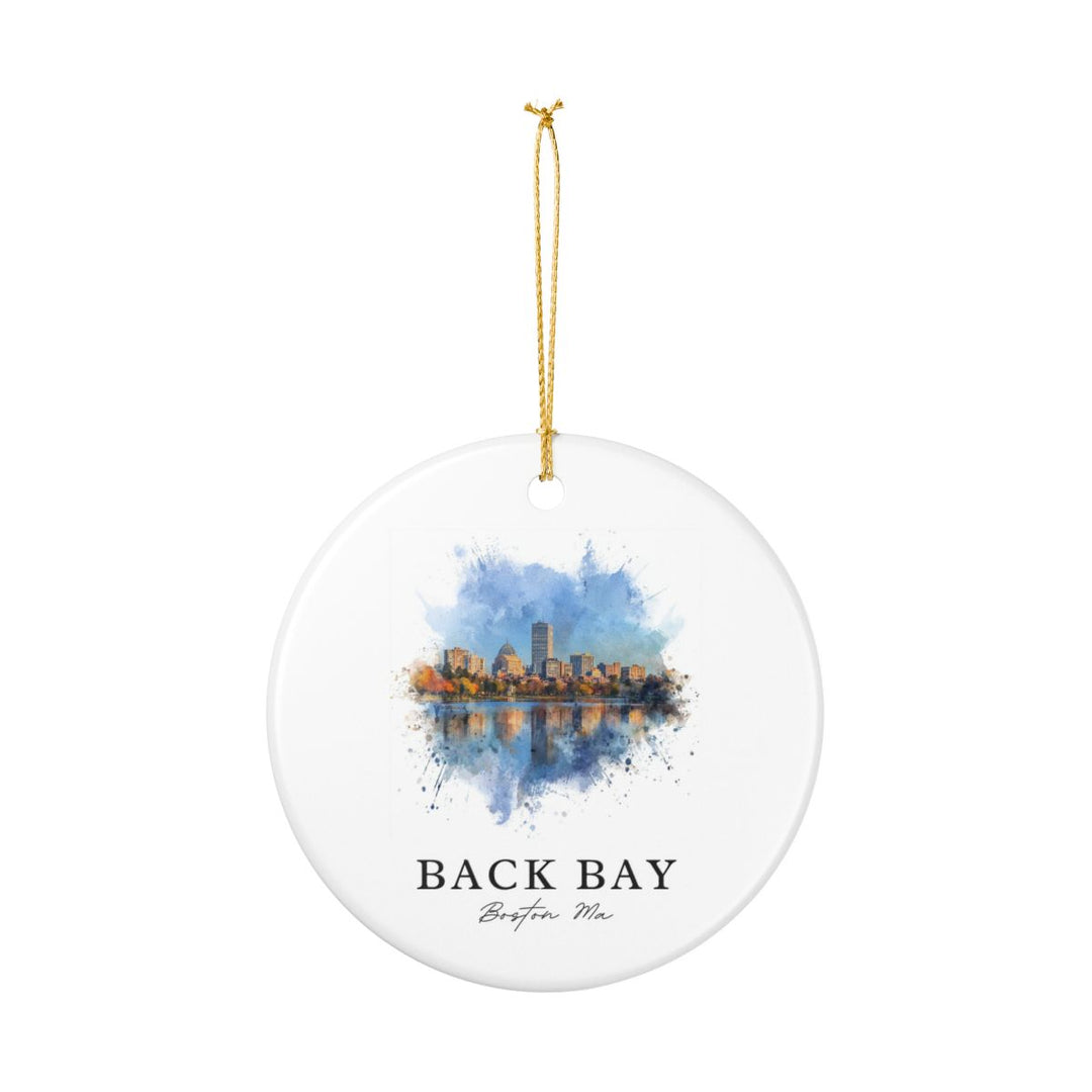 Back Bay Boston MA Ornament: Unique Back Bay Boston Souvenir, Back Bay Boston Massachusetts Xmas Decor, and Authentic Back Bay Boston Gift