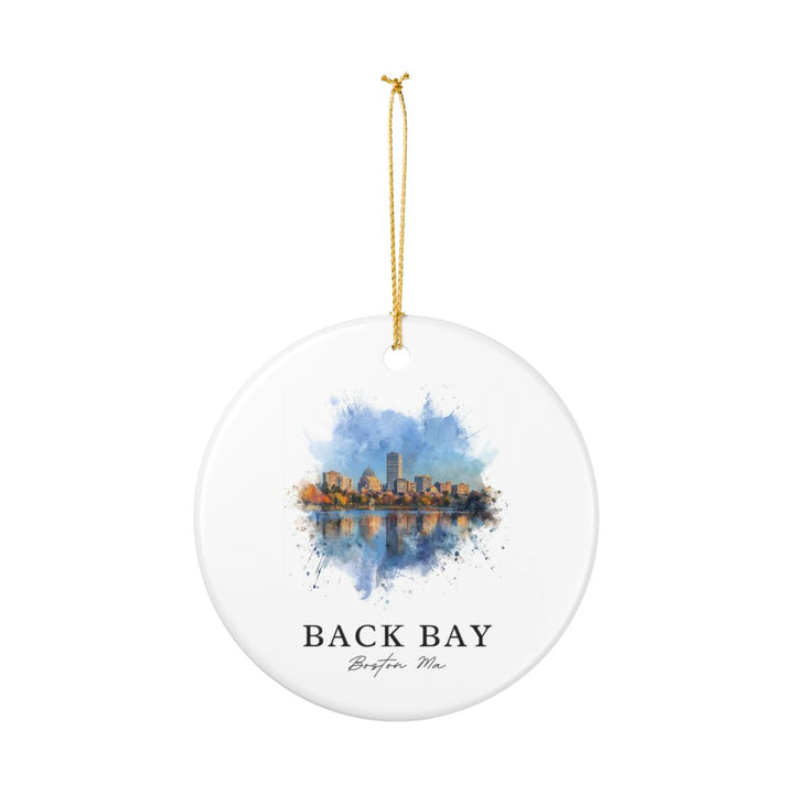 Back Bay Boston MA Ornament: Unique Back Bay Boston Souvenir, Back Bay Boston Massachusetts Xmas Decor, and Authentic Back Bay Boston Gift