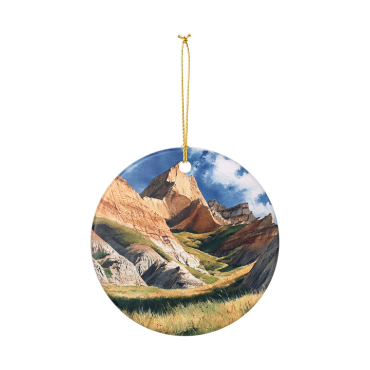 Badlands South Dakota USA Ornament: Unique Badlands Souvenir, Badlands South Dakota Xmas Decor, and Authentic Badlands Gift