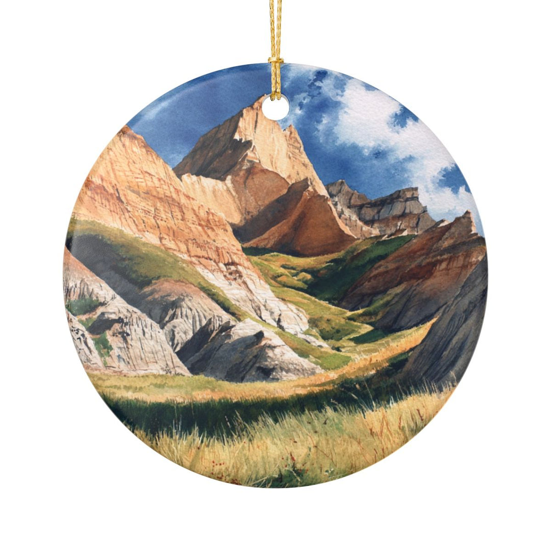 Badlands South Dakota USA Ornament: Unique Badlands Souvenir, Badlands South Dakota Xmas Decor, and Authentic Badlands Gift